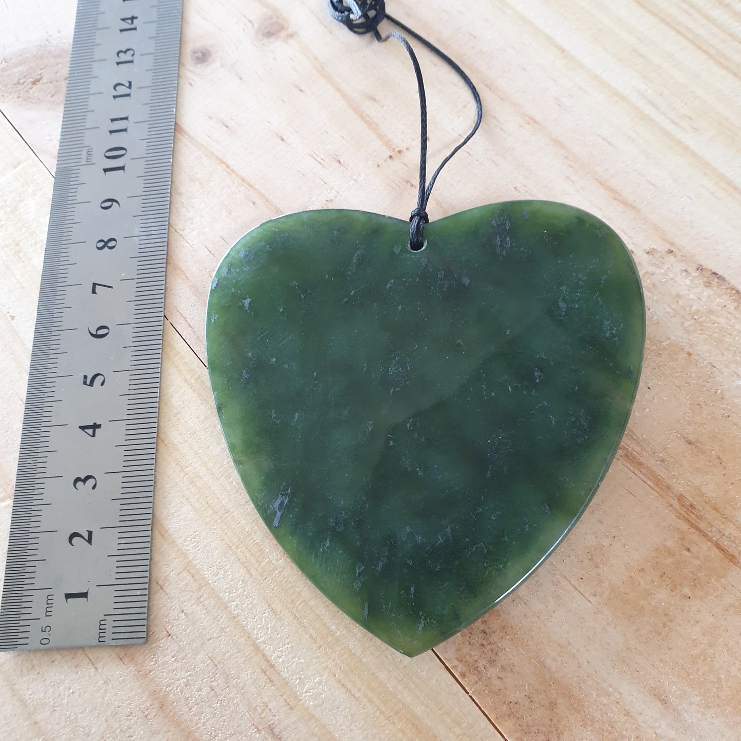 Greenstone Heart Pendant - Extra Large - Rivendell Shop