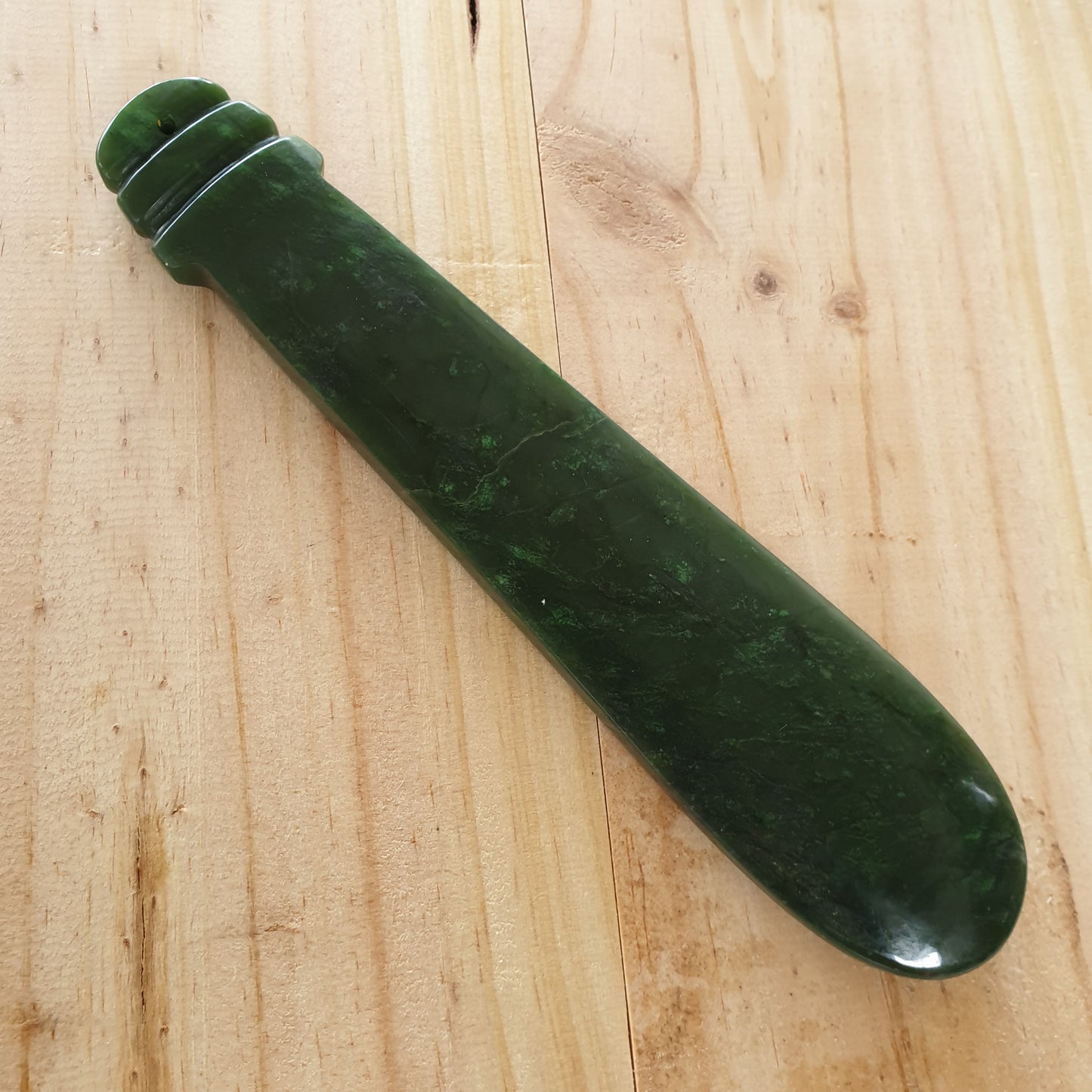 Large Pounamu Greenstone Patu Club Pendant 128x50 mm - Rivendell Shop