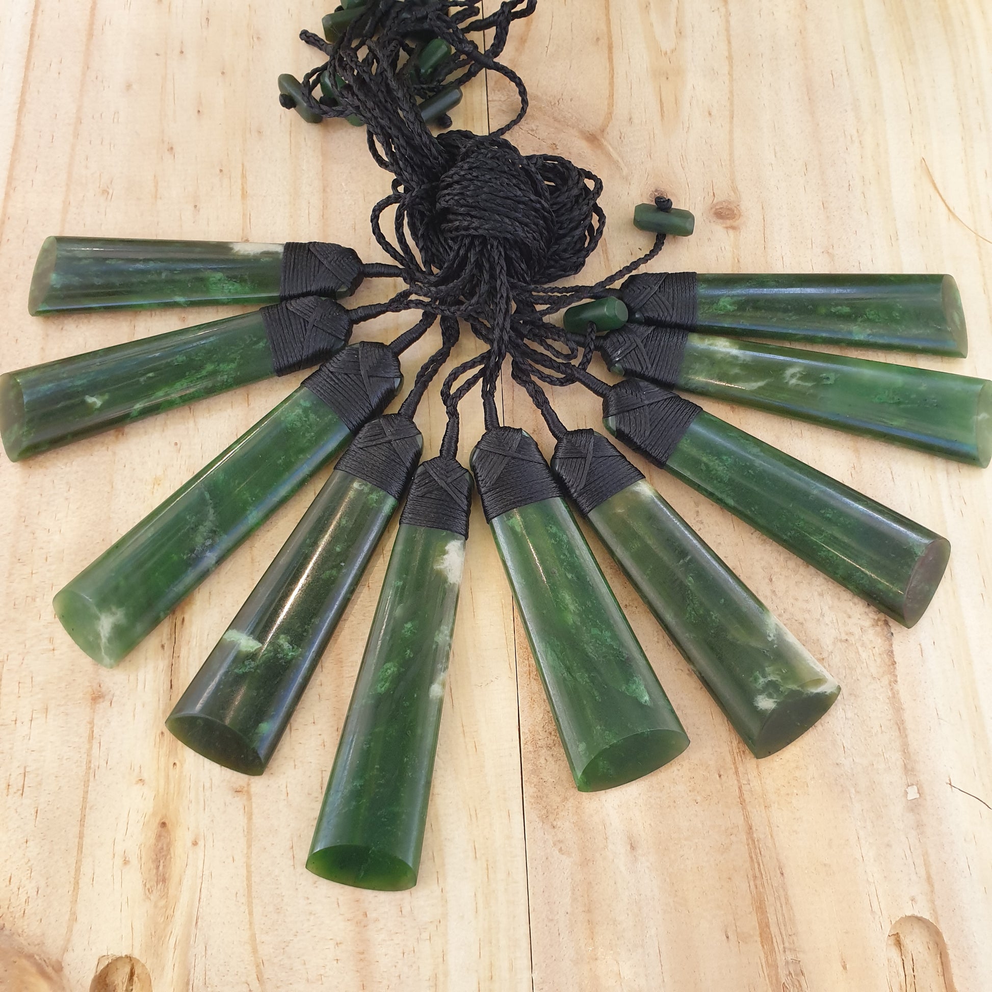 Large Greenstone Toki Pendant 80x25mm - Rivendell Shop