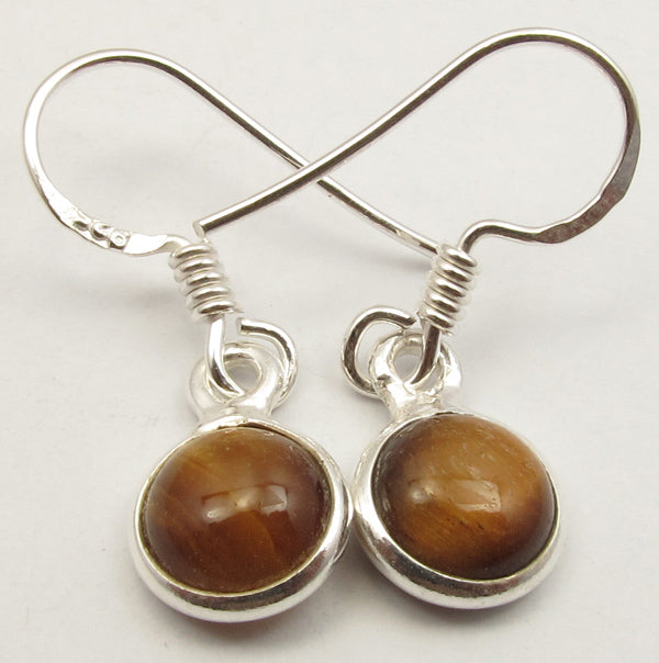 Tigers Eye 925 Sterling Silver Dangle Earrings - Rivendell Shop