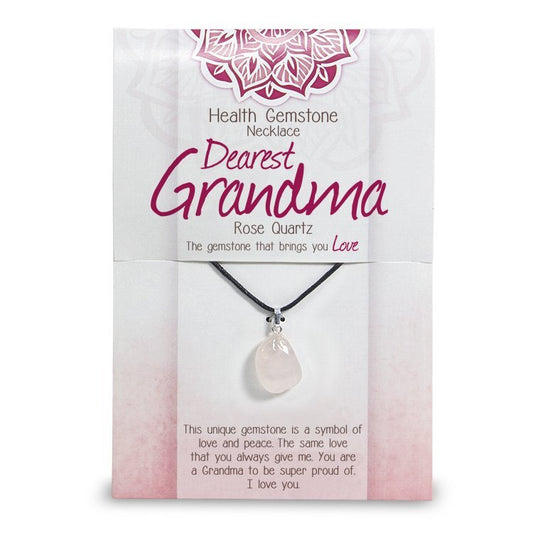 "Dearest Grandma" Health Gemstone Necklace - Rivendell Shop