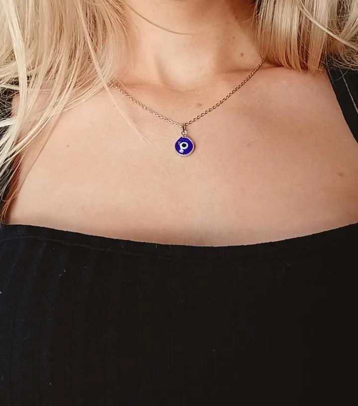 Evil Eye Pendant with Silver Chain - Rivendell Shop