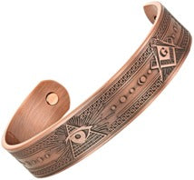 Copper Magnetic Bracelet Eye of Providence - Rivendell Shop