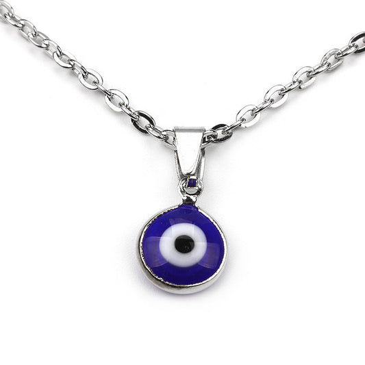 Evil Eye Pendant with Silver Chain - Rivendell Shop