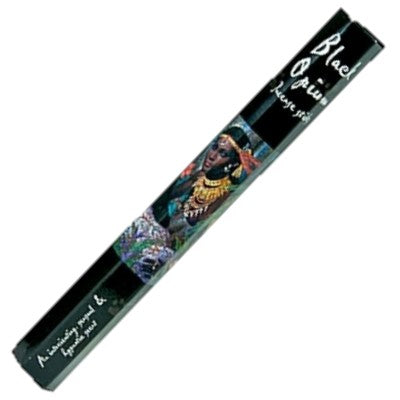 Kamini Black Opium Incense 20gm Hex Packet 6 Pack - Rivendell Shop