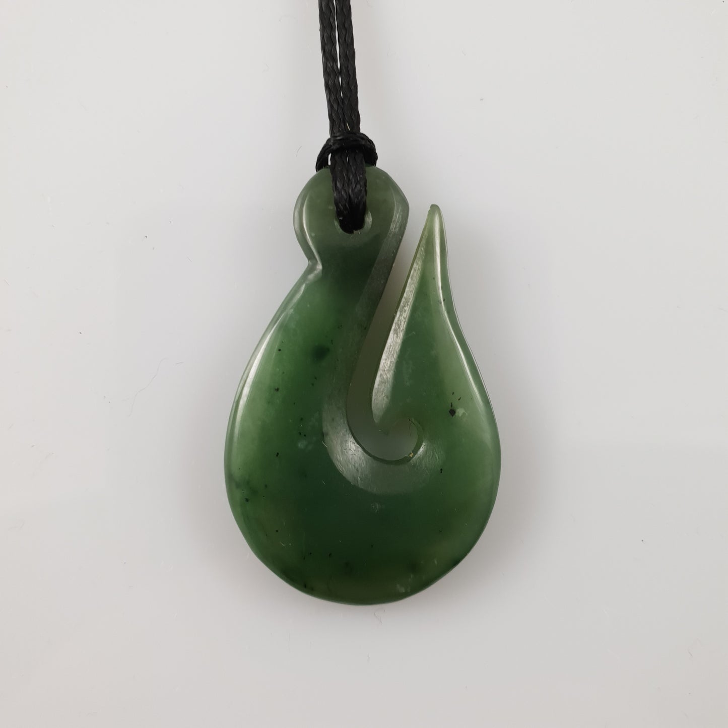 Fish Hook Greenstone Pendant - Rivendell Shop