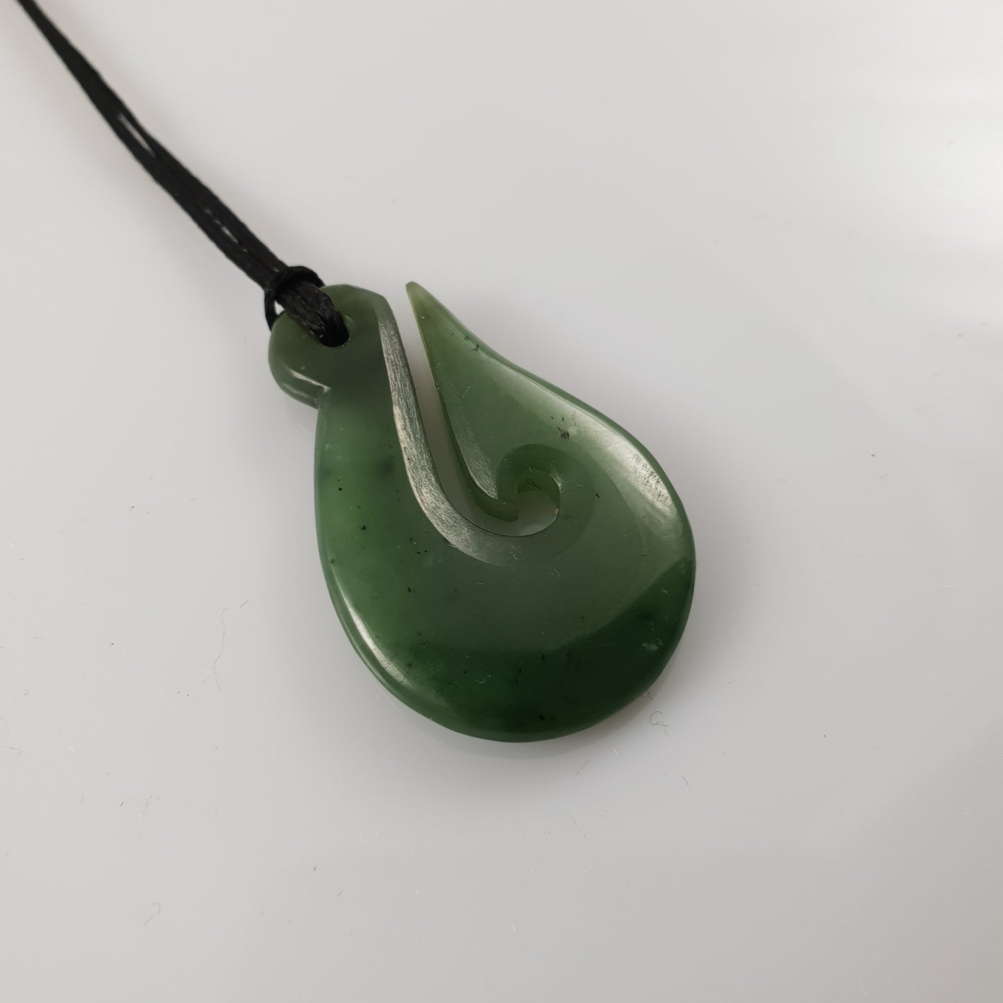 Fish Hook Greenstone Pendant - Rivendell Shop