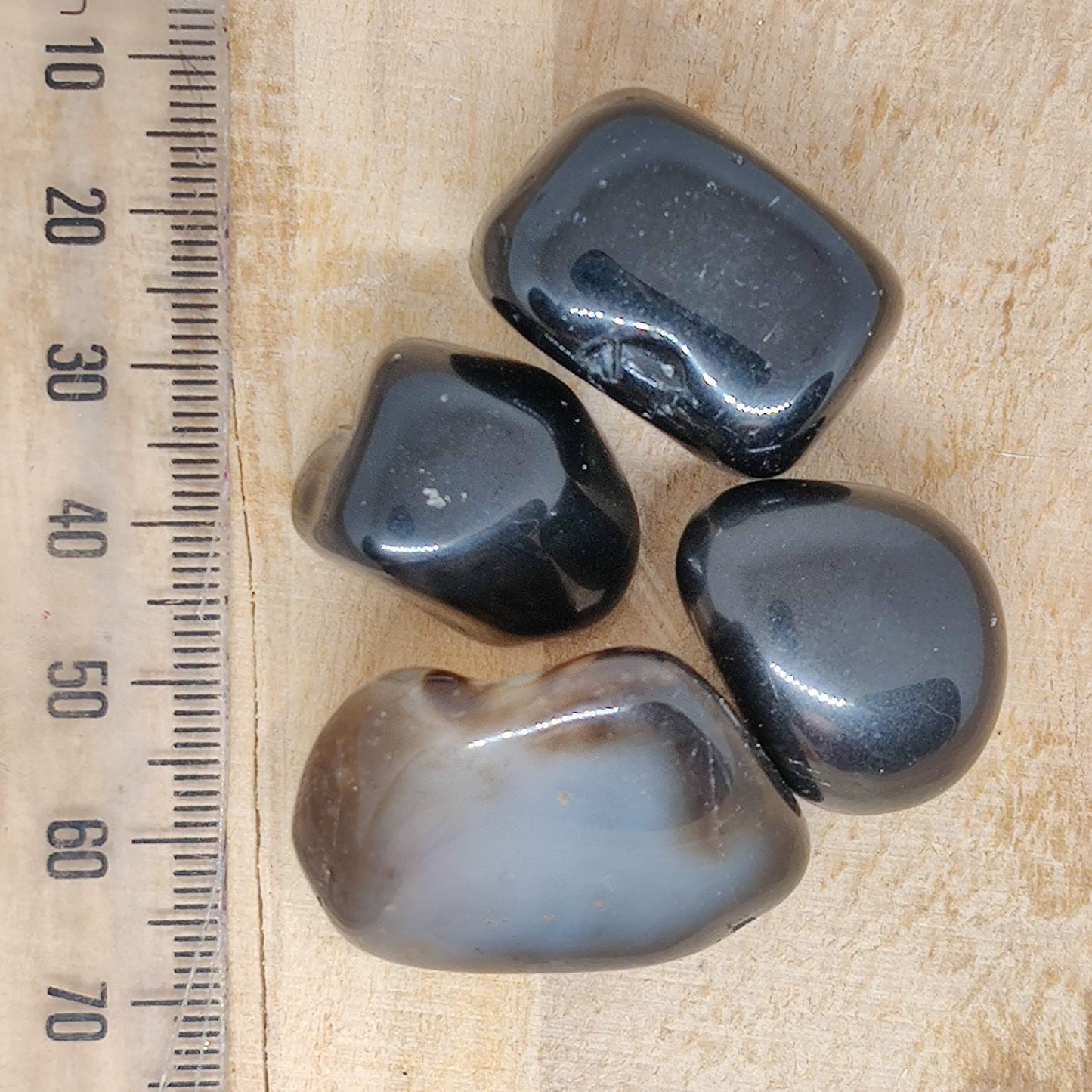 Black Obsidian Tumbled Crystal - Rivendell Shop