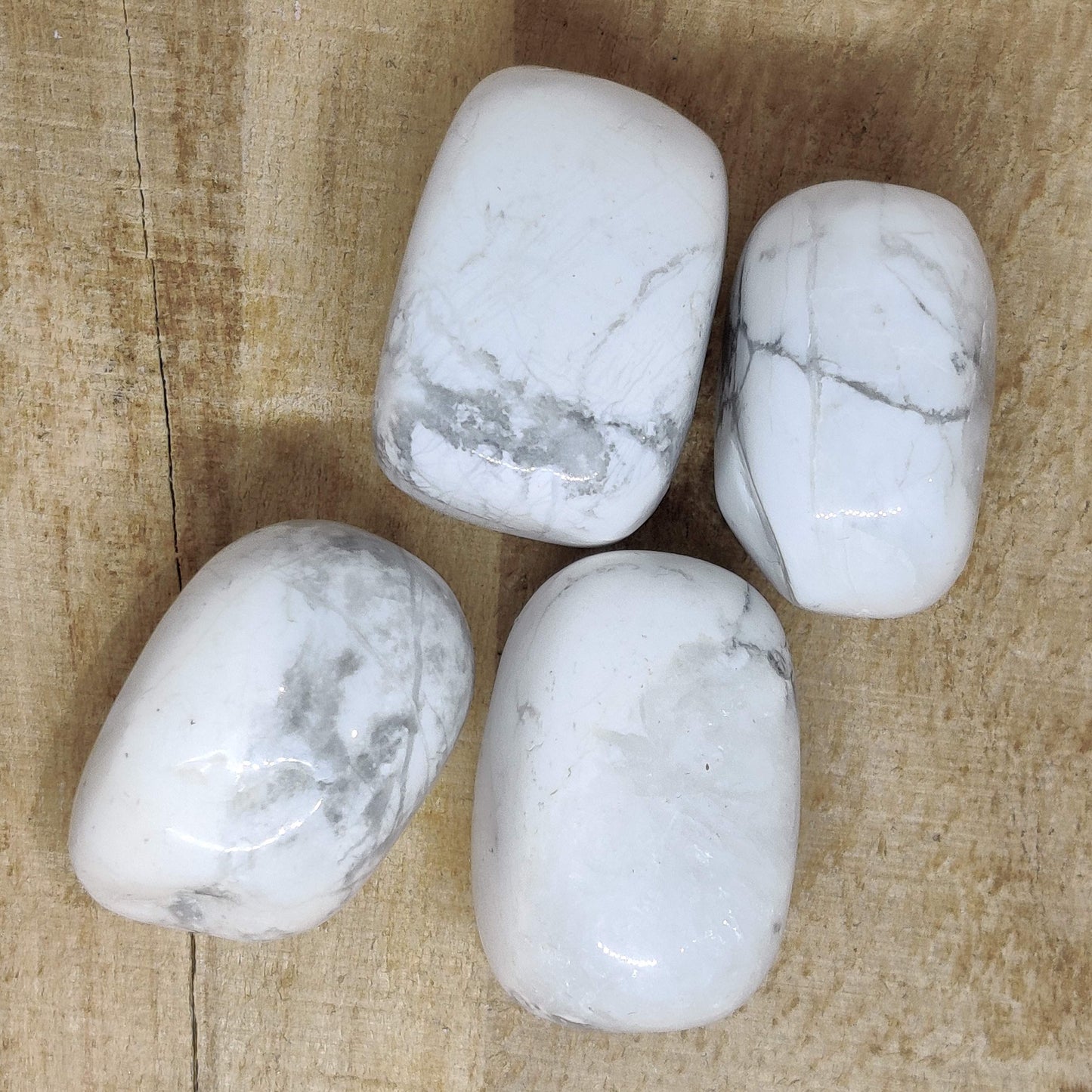 White Howlite Tumbled Crystal - Rivendell Shop