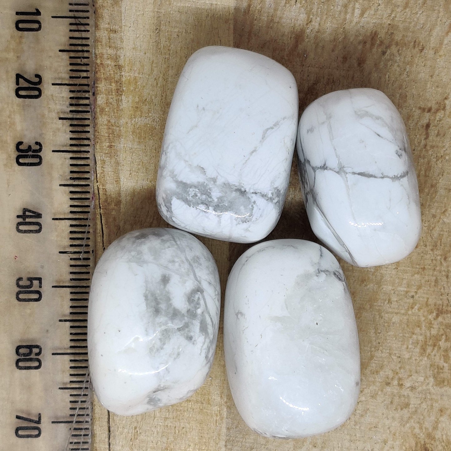 White Howlite Tumbled Crystal - Rivendell Shop