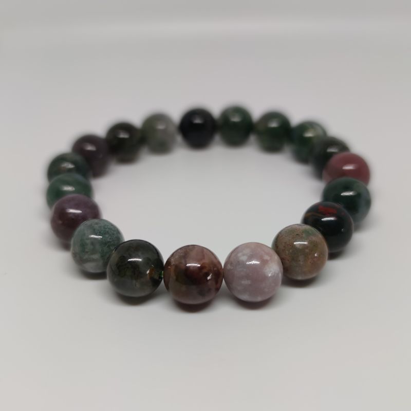 Agate Round Bead Crystal Bracelet - Rivendell Shop
