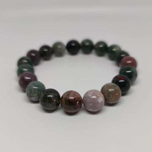 Agate Round Bead Crystal Bracelet - Rivendell Shop