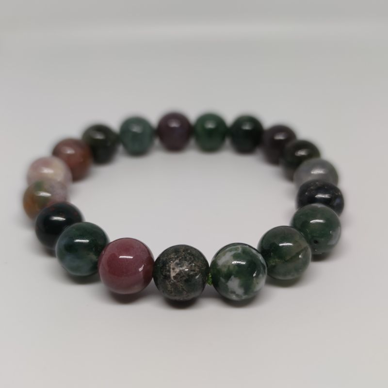 Agate Round Bead Crystal Bracelet - Rivendell Shop