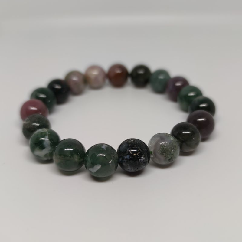 Agate Round Bead Crystal Bracelet - Rivendell Shop
