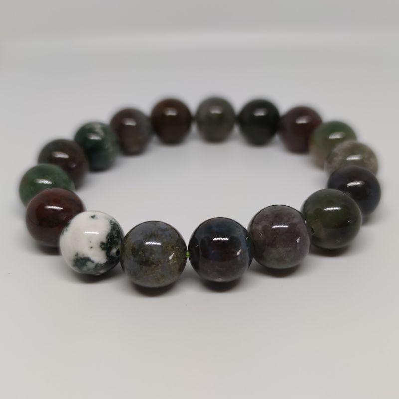 Agate Round Bead Crystal Bracelet - Rivendell Shop