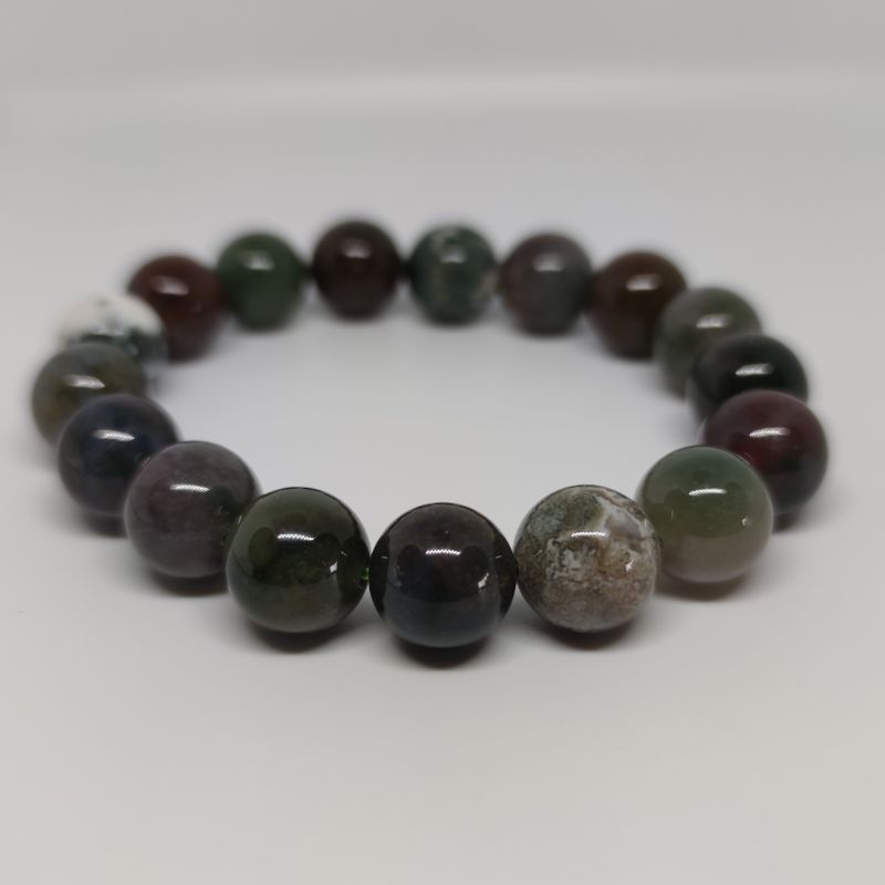 Agate Round Bead Crystal Bracelet - Rivendell Shop