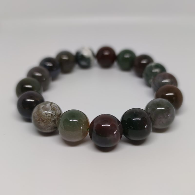 Agate Round Bead Crystal Bracelet - Rivendell Shop