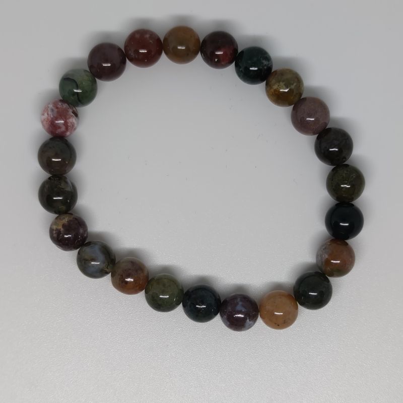 Agate Round Bead Crystal Bracelet - Rivendell Shop