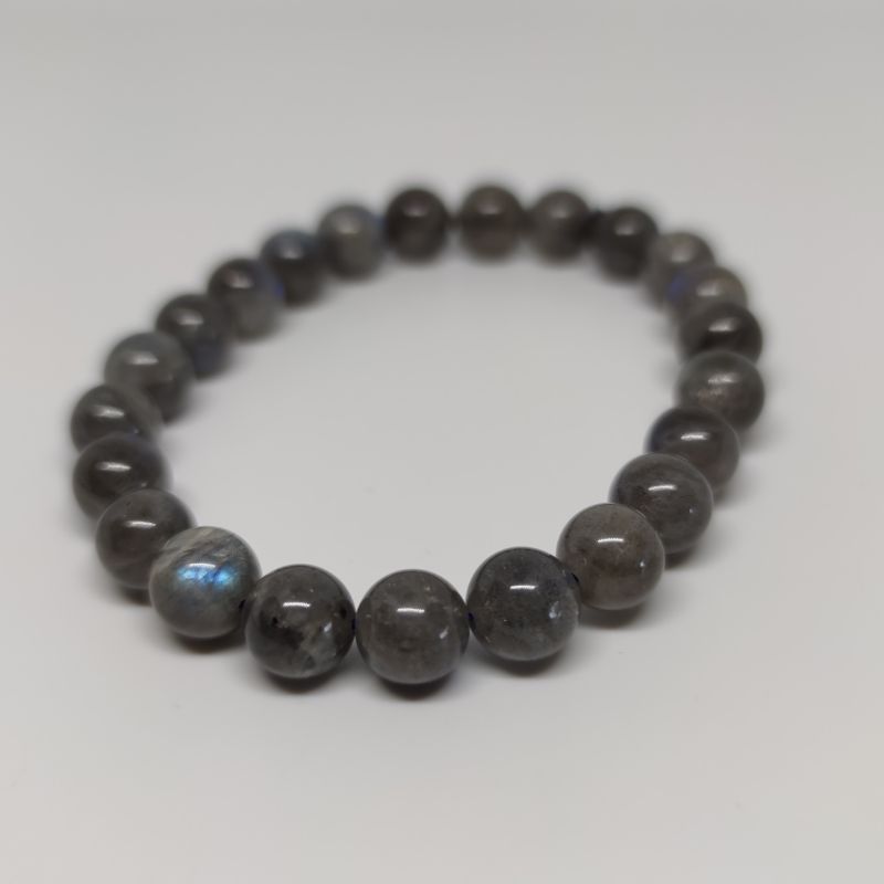 Labradorite Round Bead Crystal Bracelet - Rivendell Shop