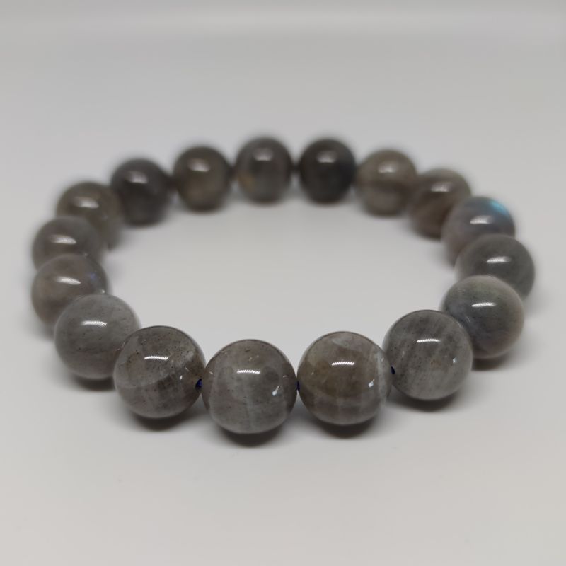 Labradorite Round Bead Crystal Bracelet - Rivendell Shop