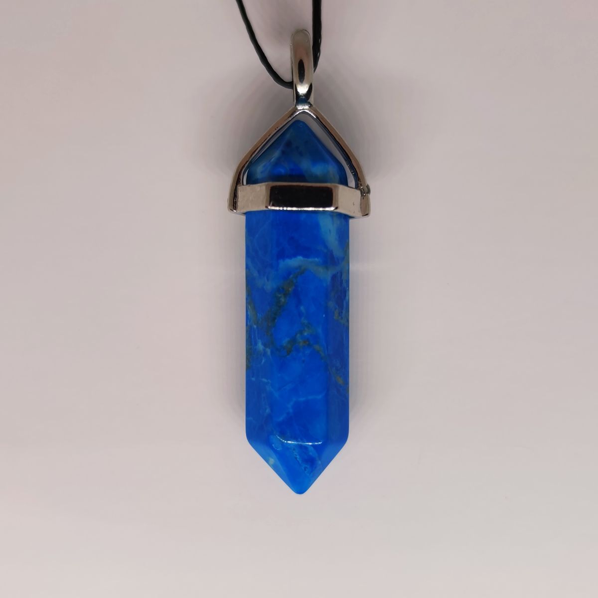 Turquoise Howlite Crystal Point Pendant - Rivendell Shop