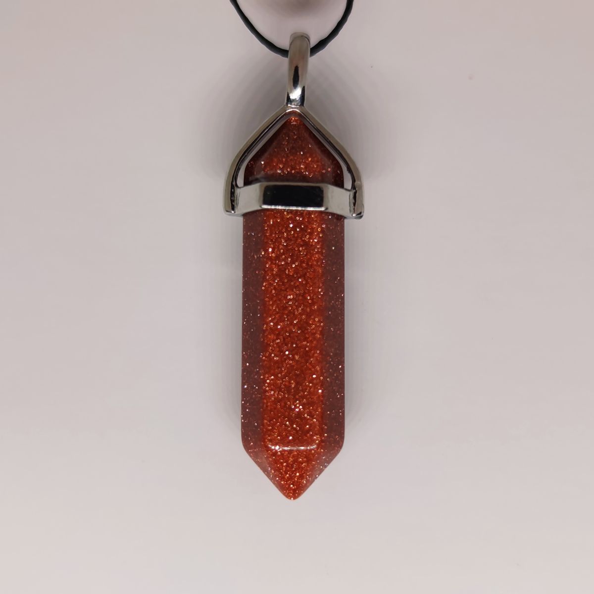 Goldstone Crystal Point Pendant - Rivendell Shop