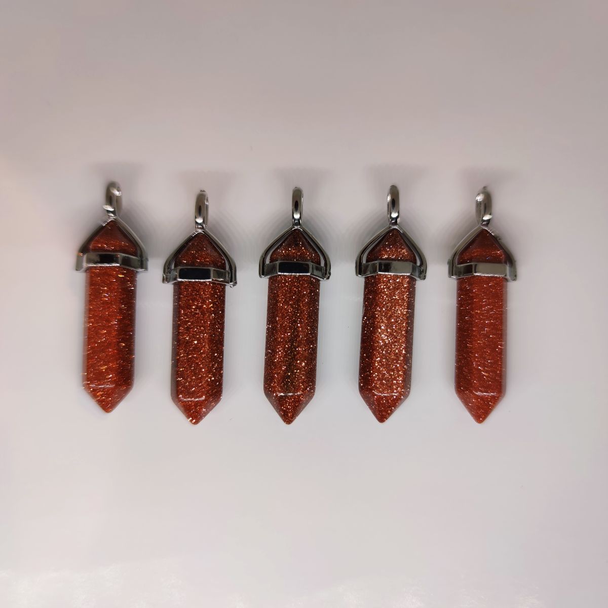 Goldstone Crystal Point Pendant - Rivendell Shop