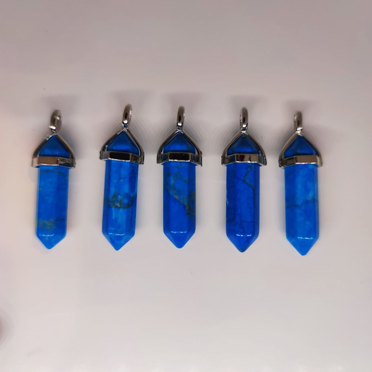 Turquoise Howlite Crystal Point Pendant - Rivendell Shop