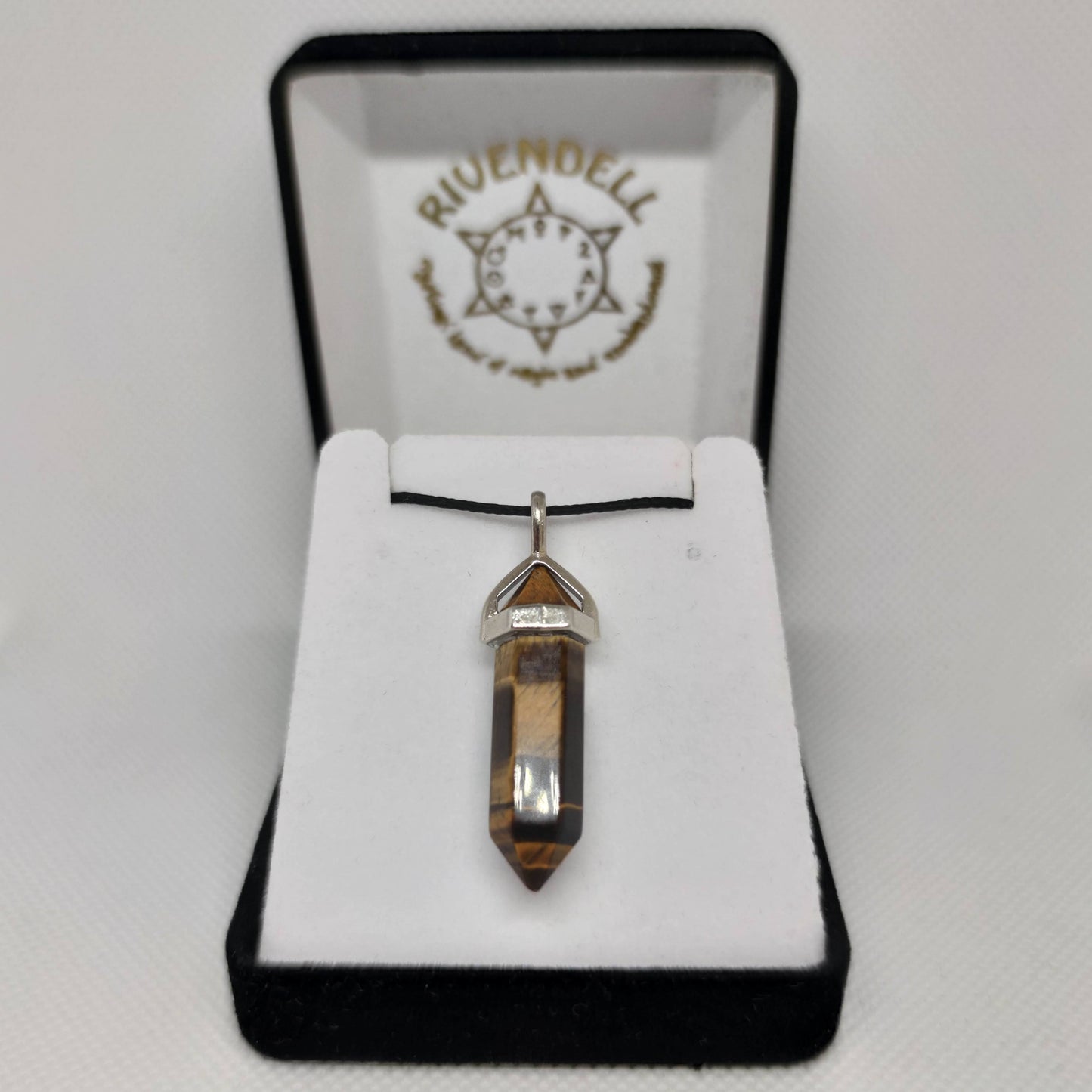 Tiger's Eye Crystal Point Pendant - Rivendell Shop