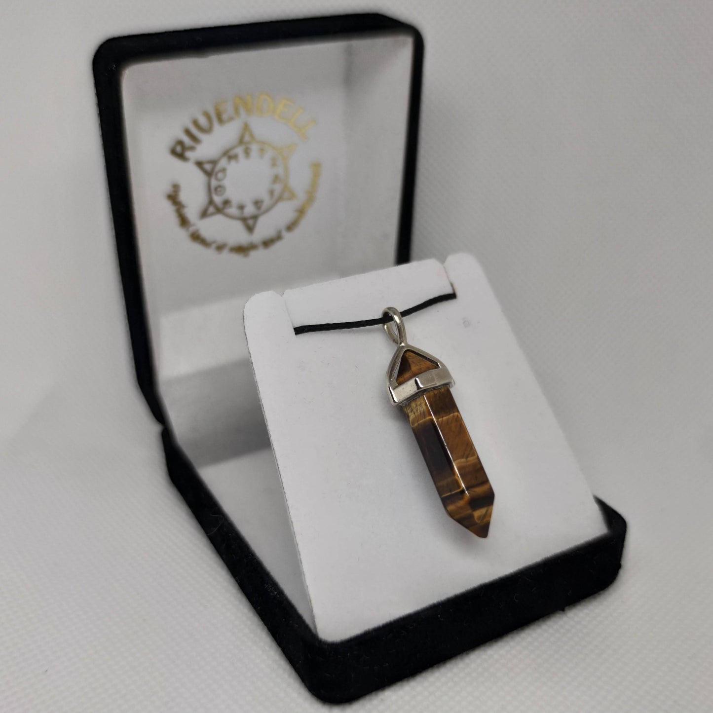 Tiger's Eye Crystal Point Pendant - Rivendell Shop