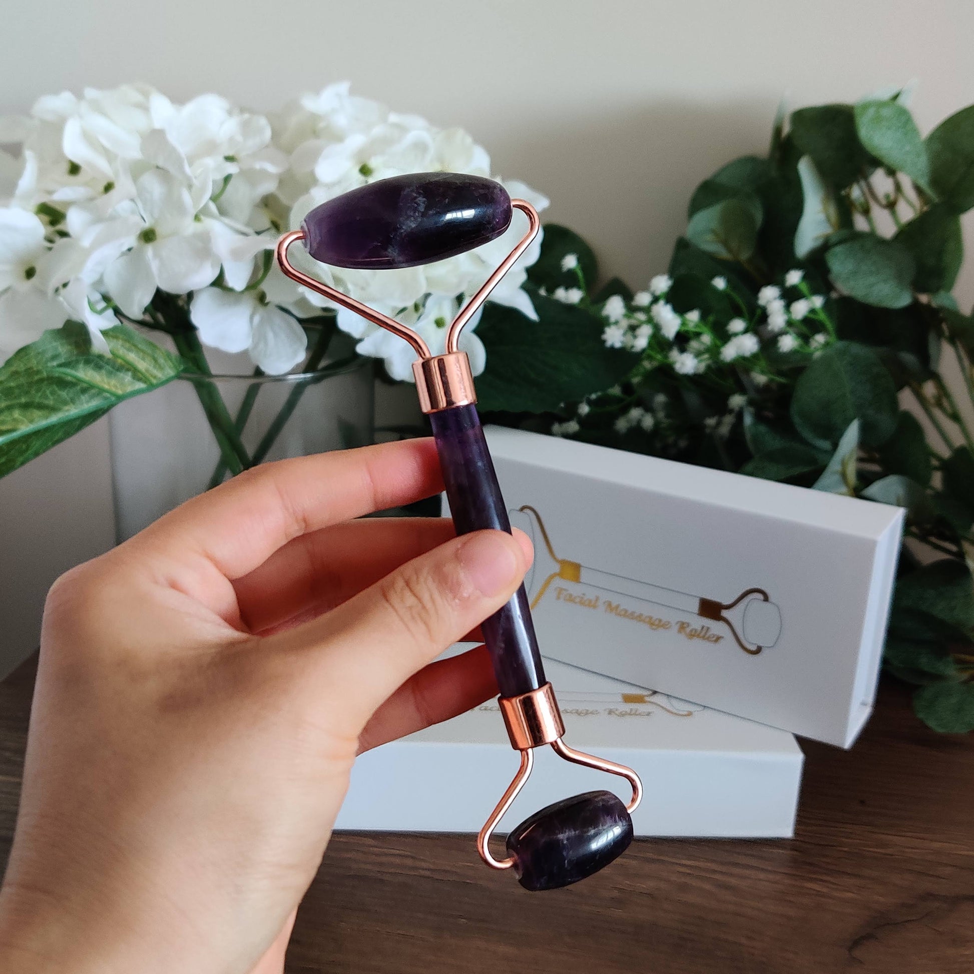 Amethyst Crystal Face Roller - Rivendell Shop