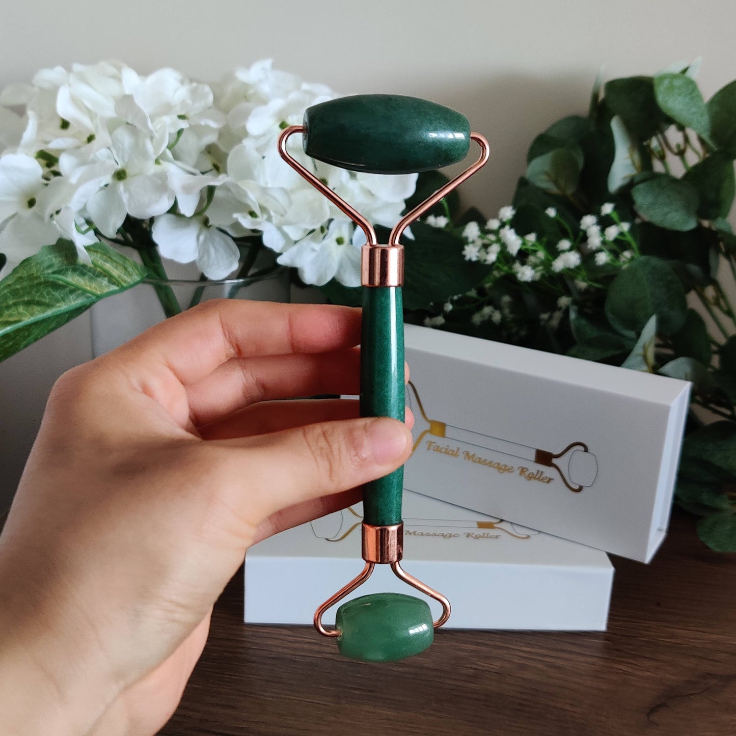 Green Aventurine Crystal Face Roller - Rivendell Shop