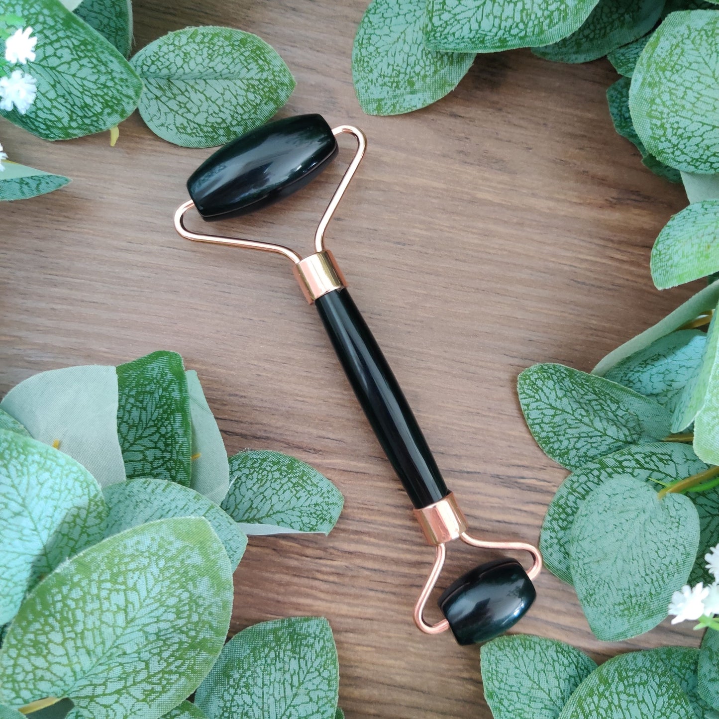 Black Obsidian Crystal Face Roller - Rivendell Shop