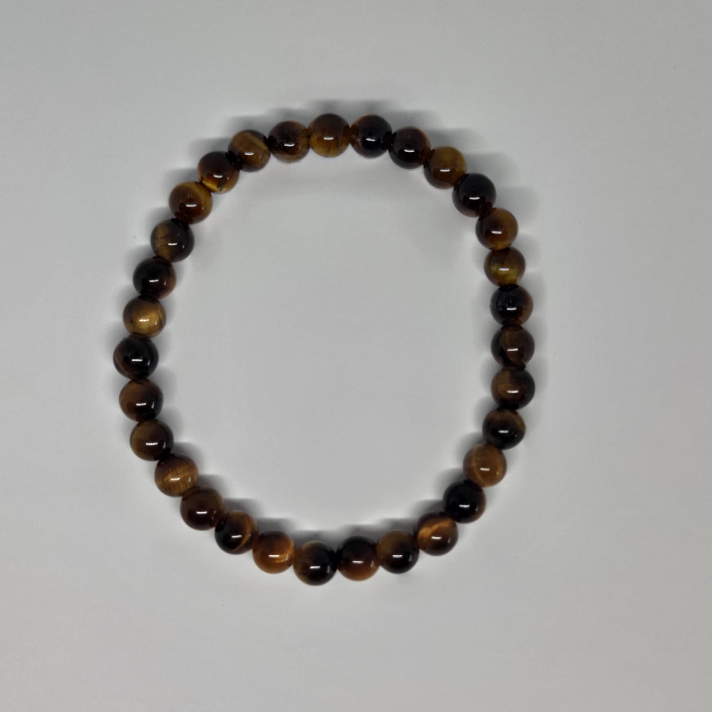 Tiger's Eye Round Bead Crystal Bracelet - Rivendell Shop