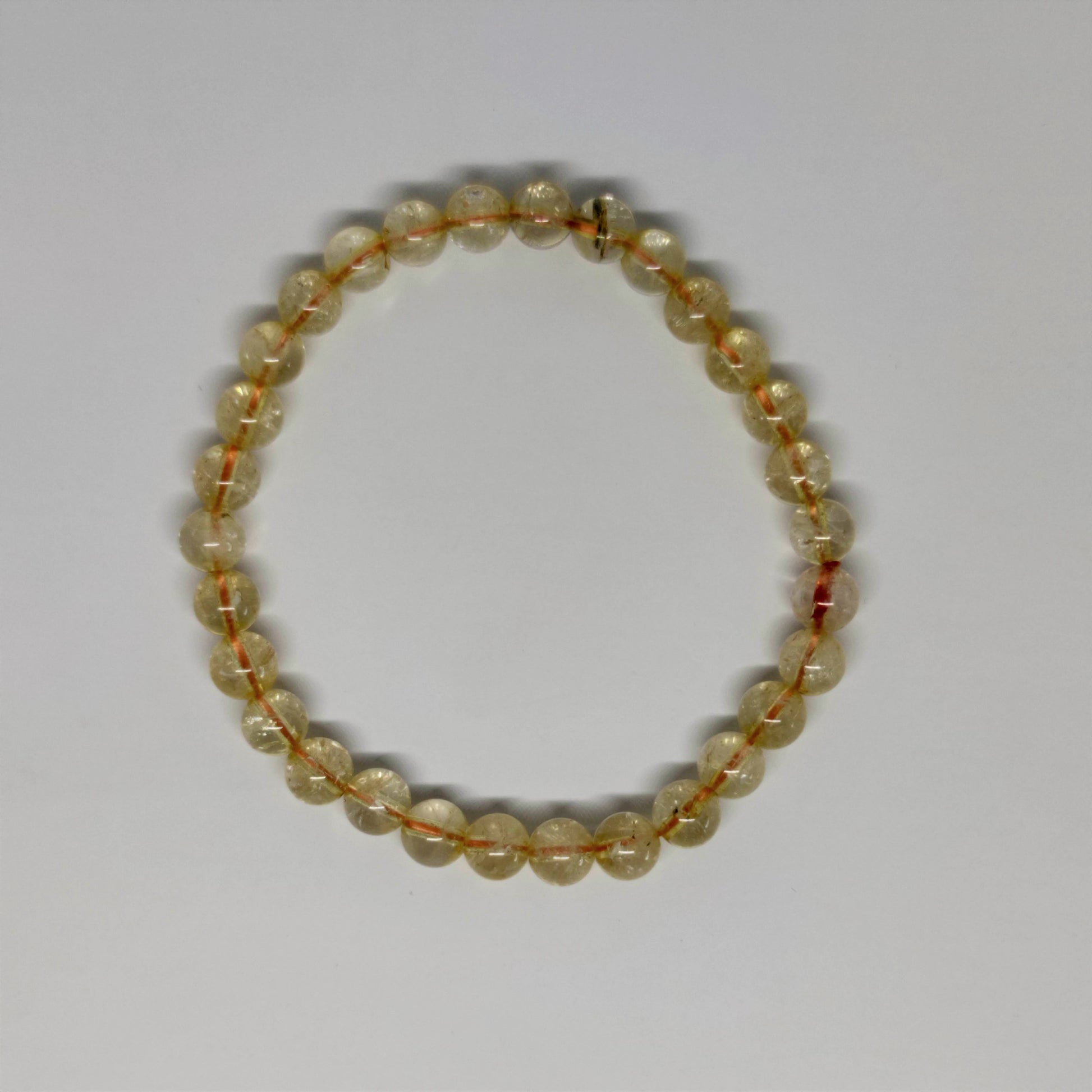 Citrine Round Bead Crystal Bracelet - Rivendell Shop