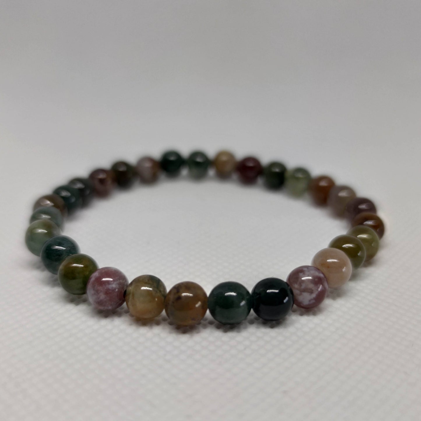 Agate Round Bead Crystal Bracelet - Rivendell Shop