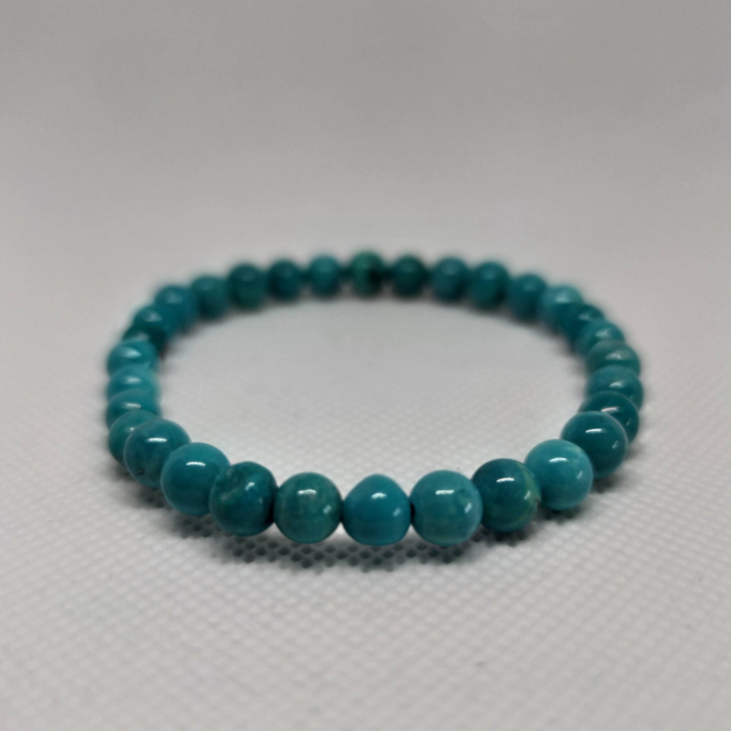Turquoise Round Bead Crystal Bracelet - Rivendell Shop