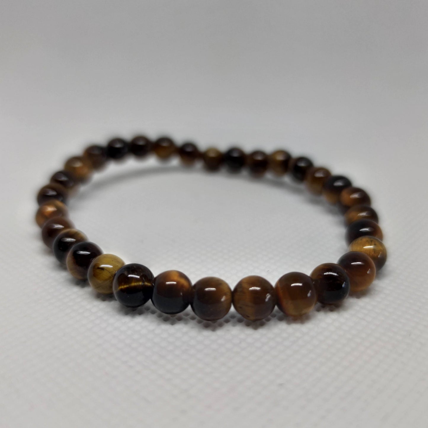 Tiger's Eye Round Bead Crystal Bracelet - Rivendell Shop