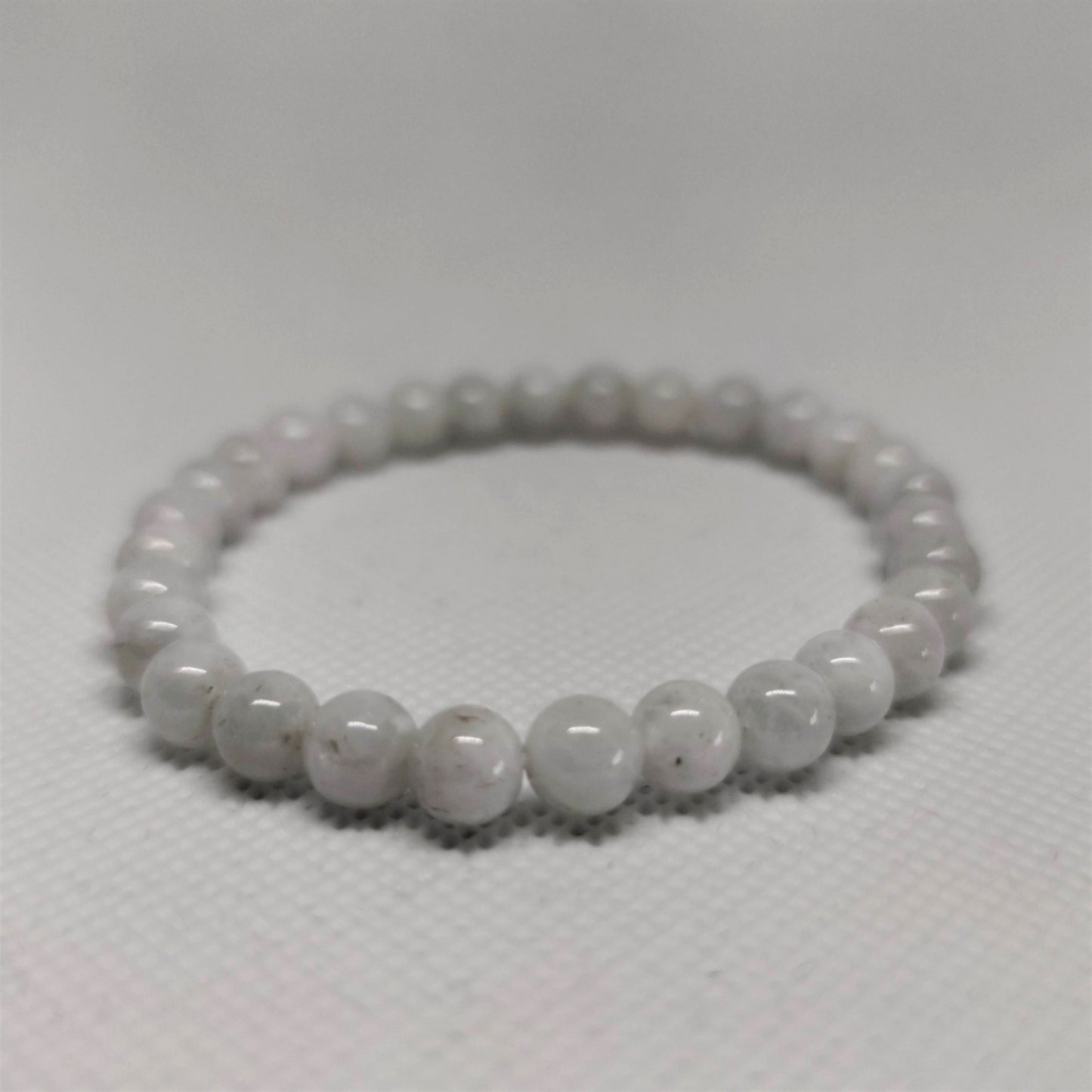 Moonstone Round Bead Crystal Bracelet - Rivendell Shop