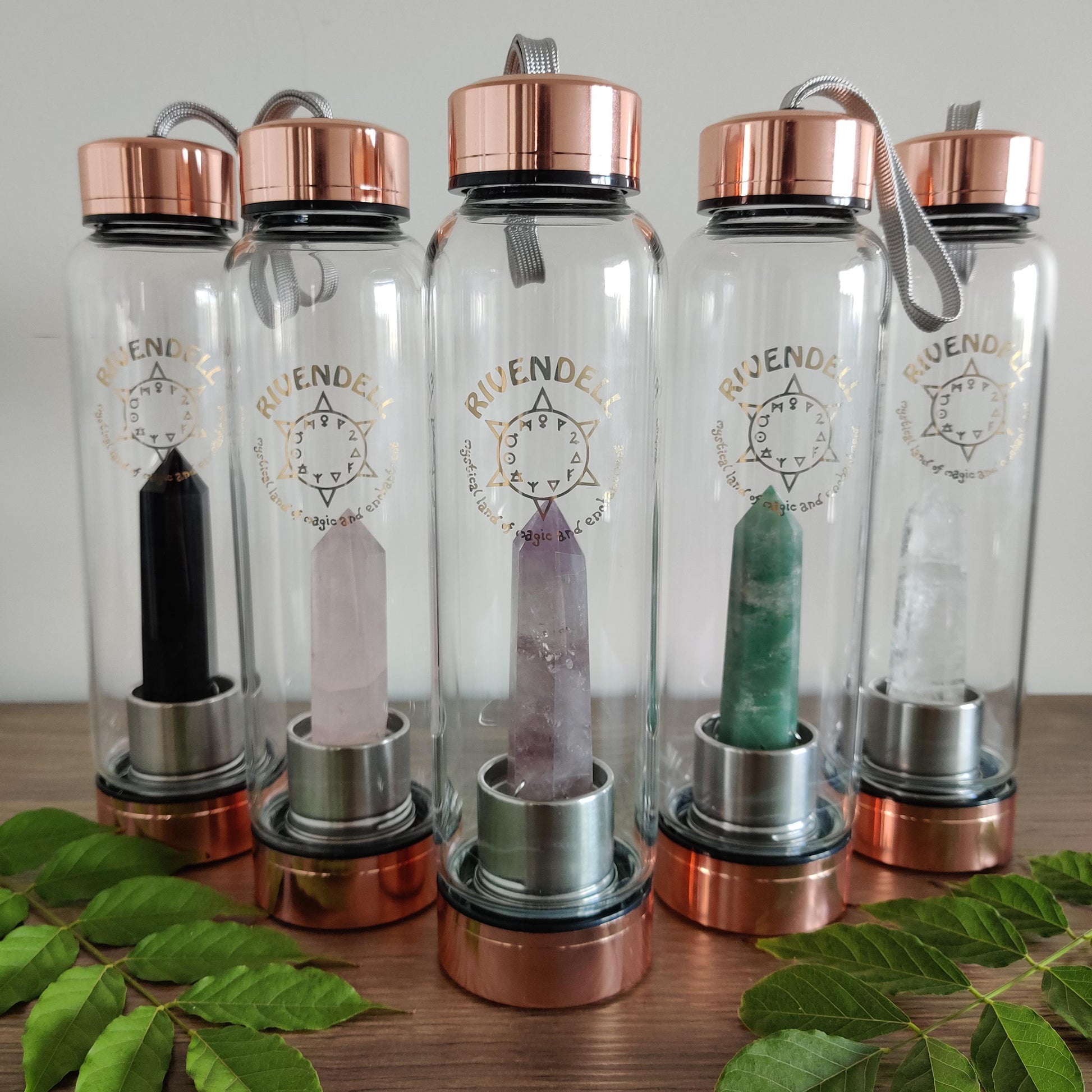 Point Crystal Water Bottle: Rivendell Elixir - Rivendell Shop