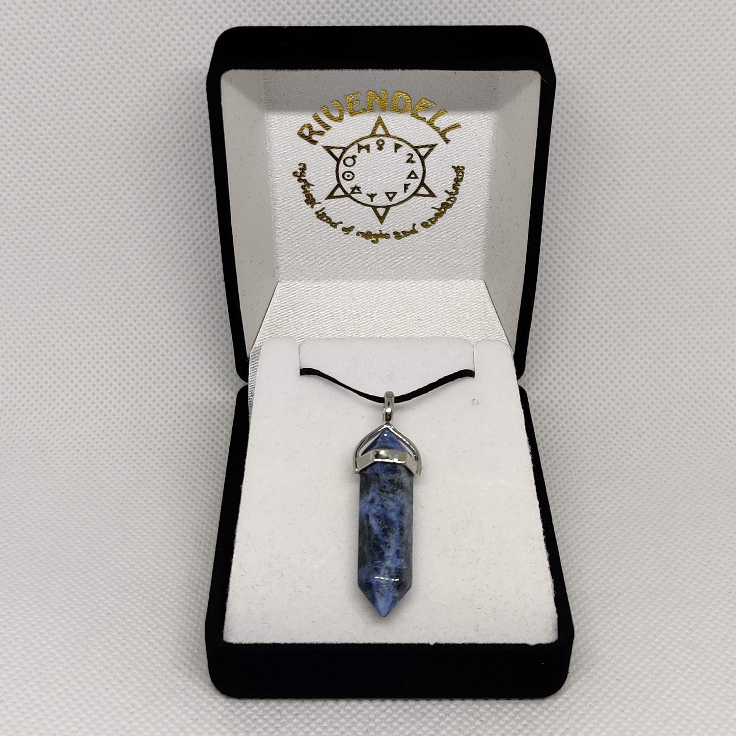 Sodalite Crystal Point Pendant - Rivendell Shop