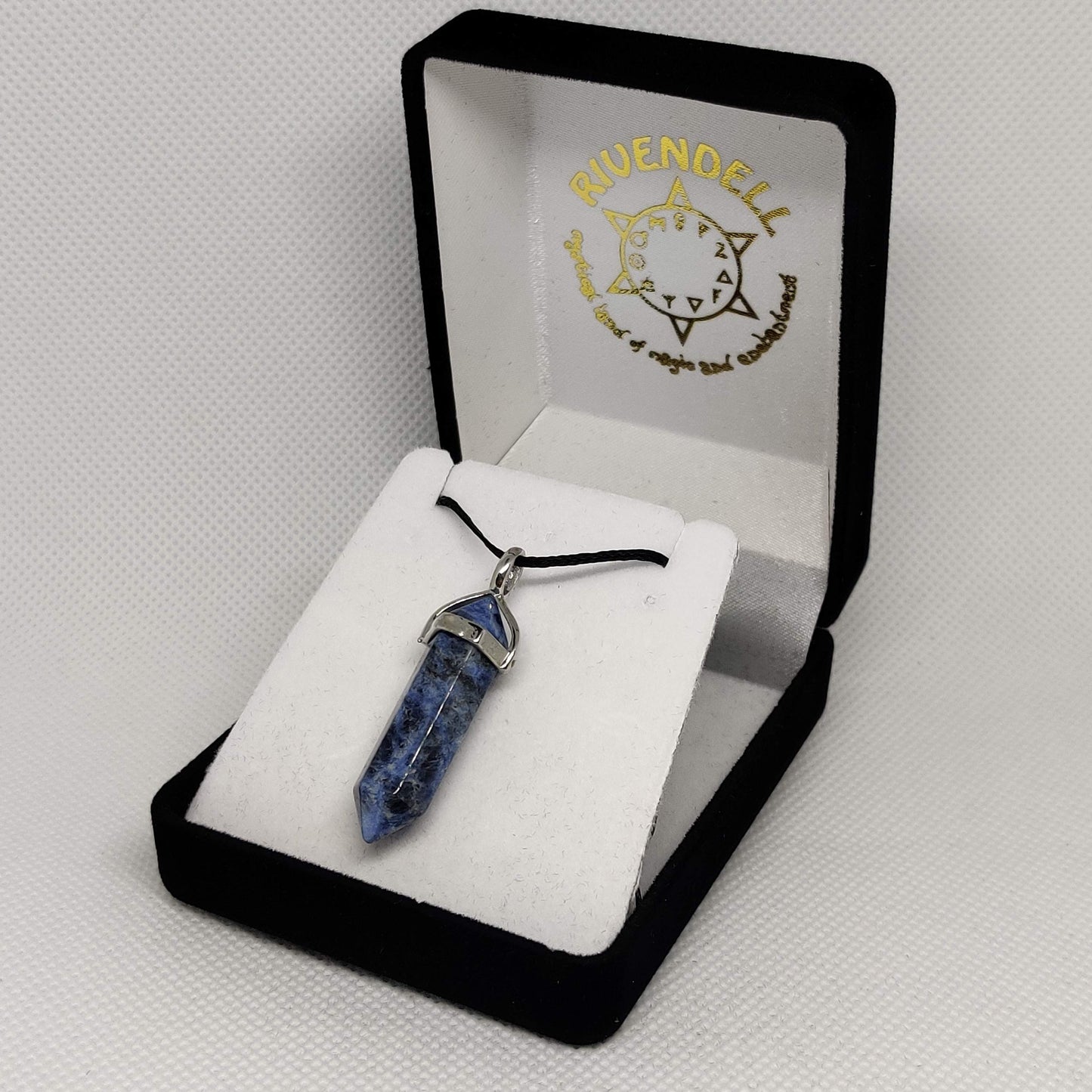 Sodalite Crystal Point Pendant - Rivendell Shop