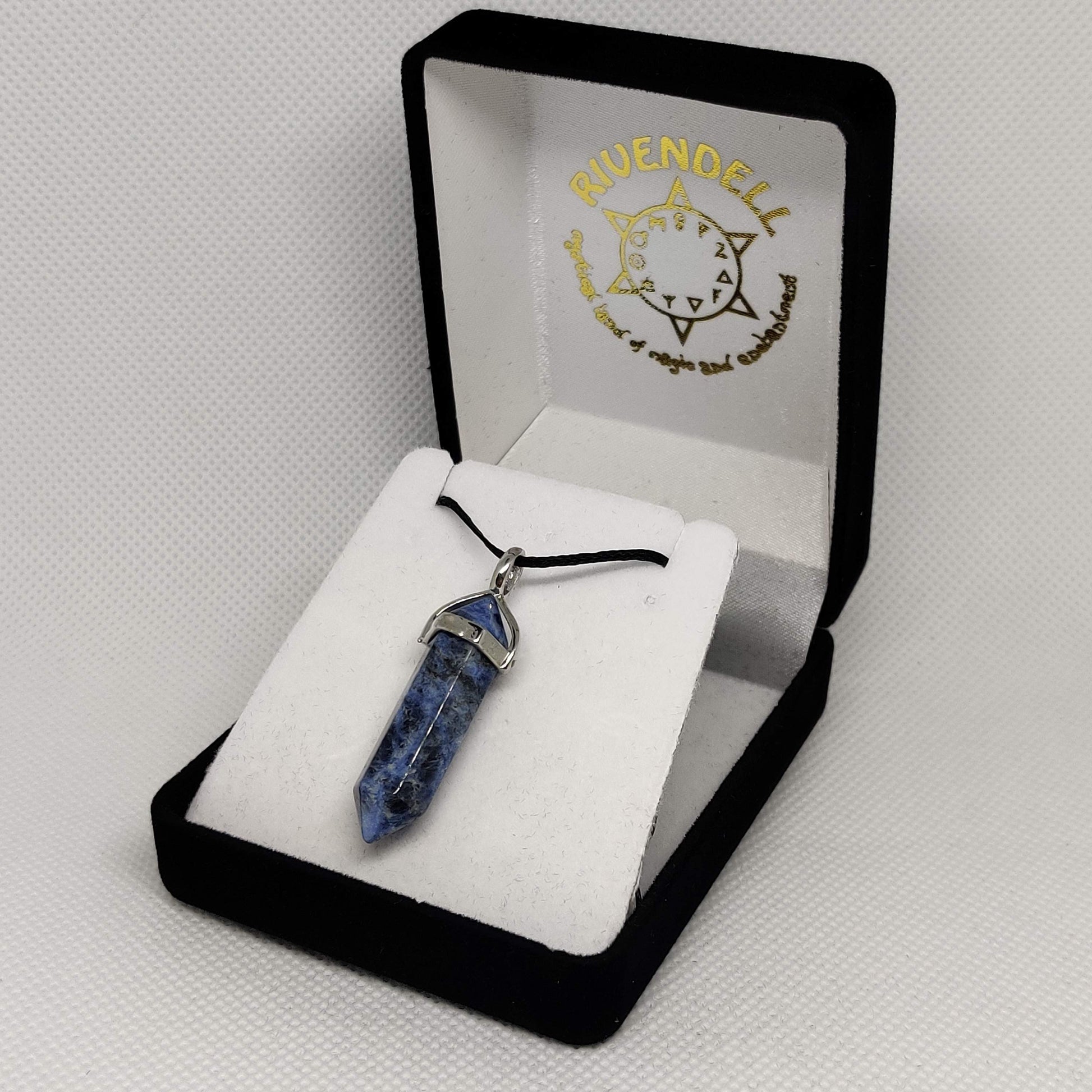 Sodalite Crystal Point Pendant - Rivendell Shop