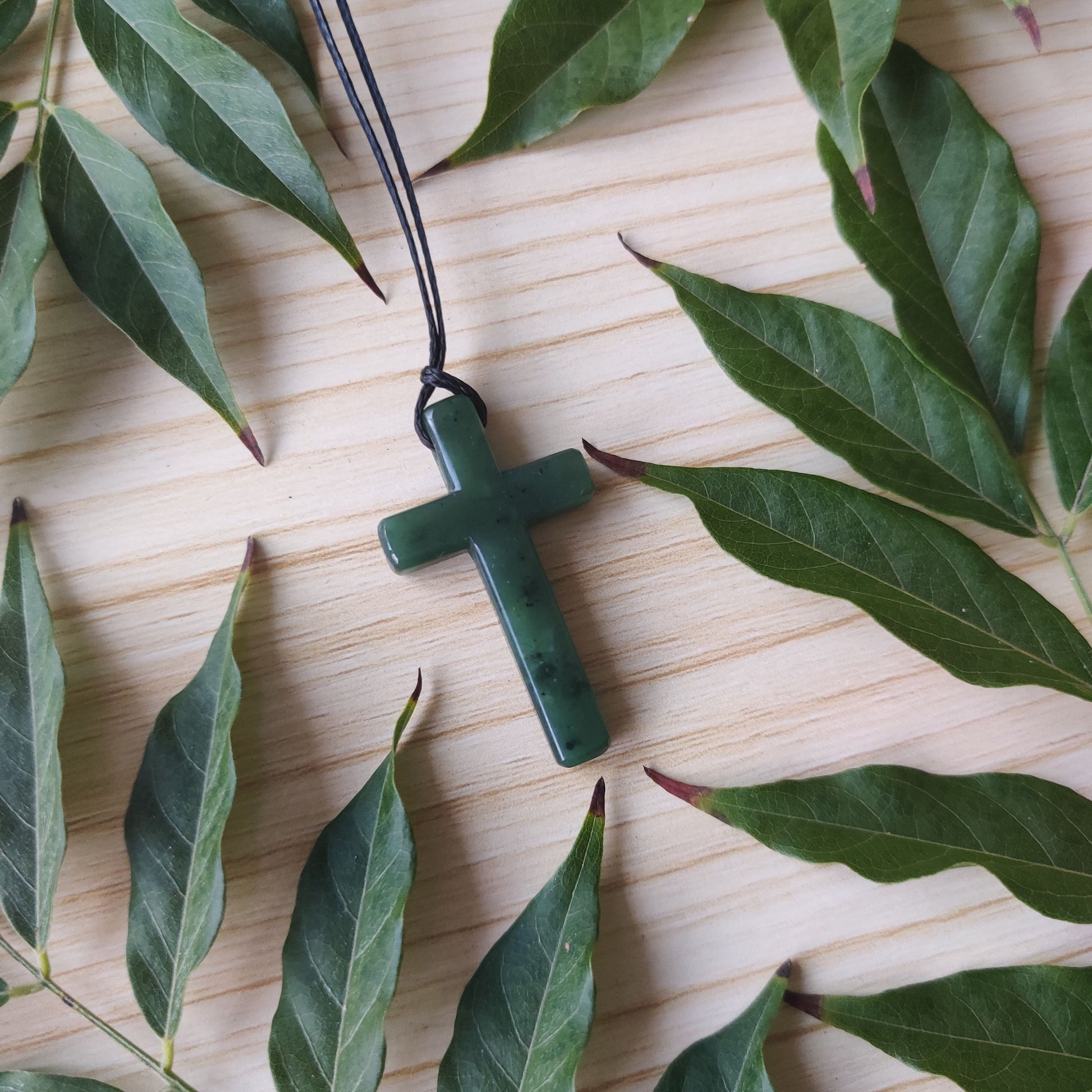 Greenstone Cross Pendant - Rivendell Shop