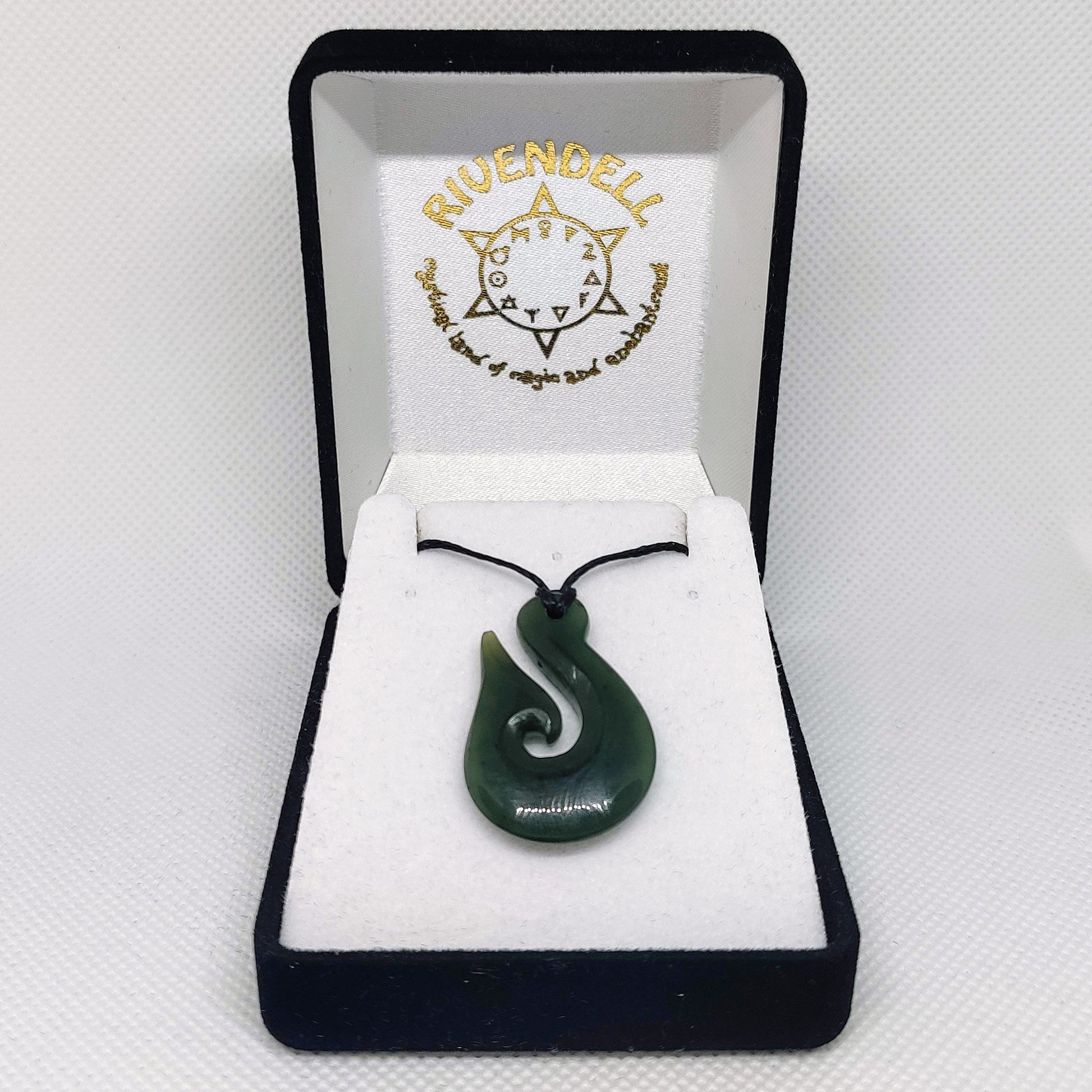 Fish Hook Greenstone Pendant - Rivendell Shop