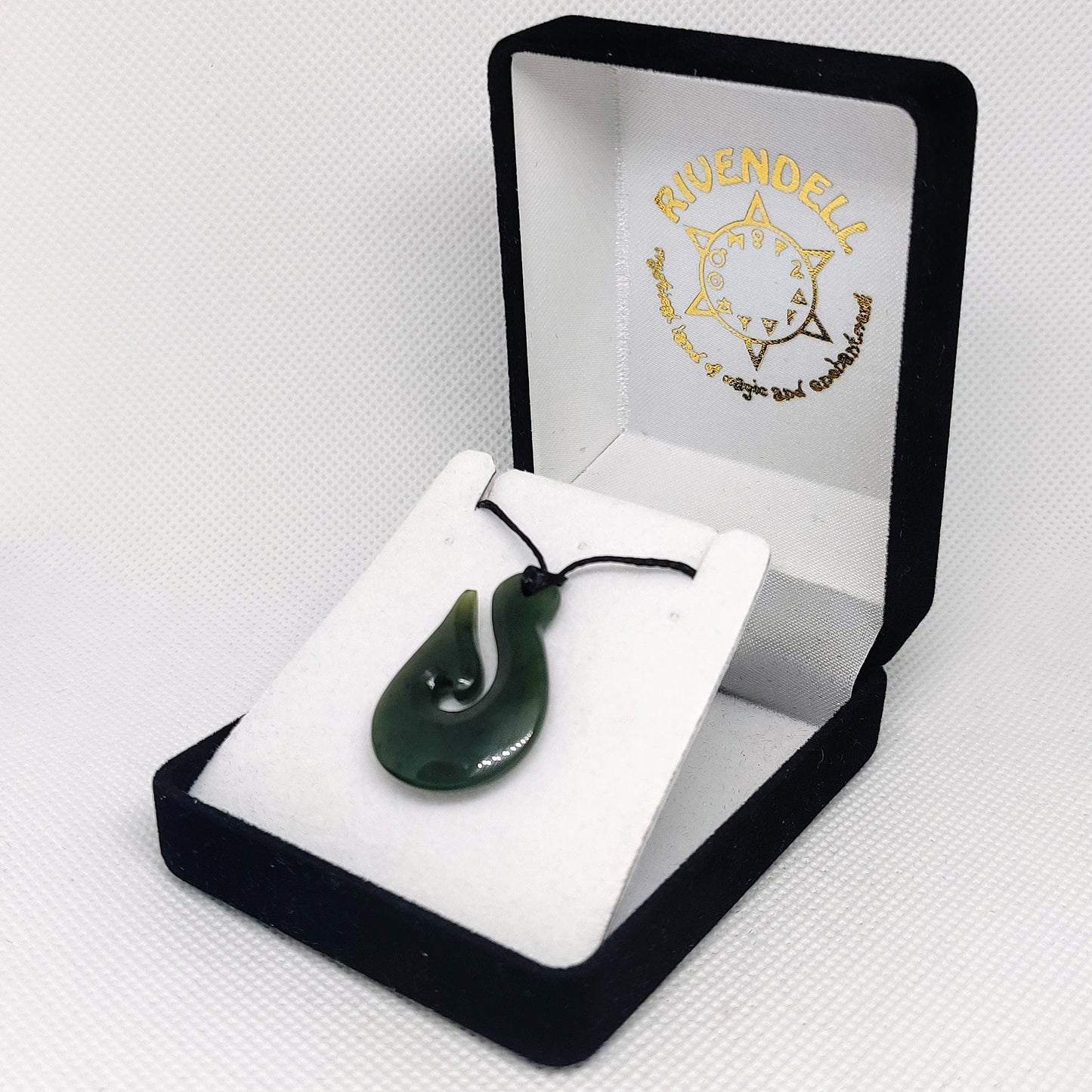 Fish Hook Greenstone Pendant - Rivendell Shop