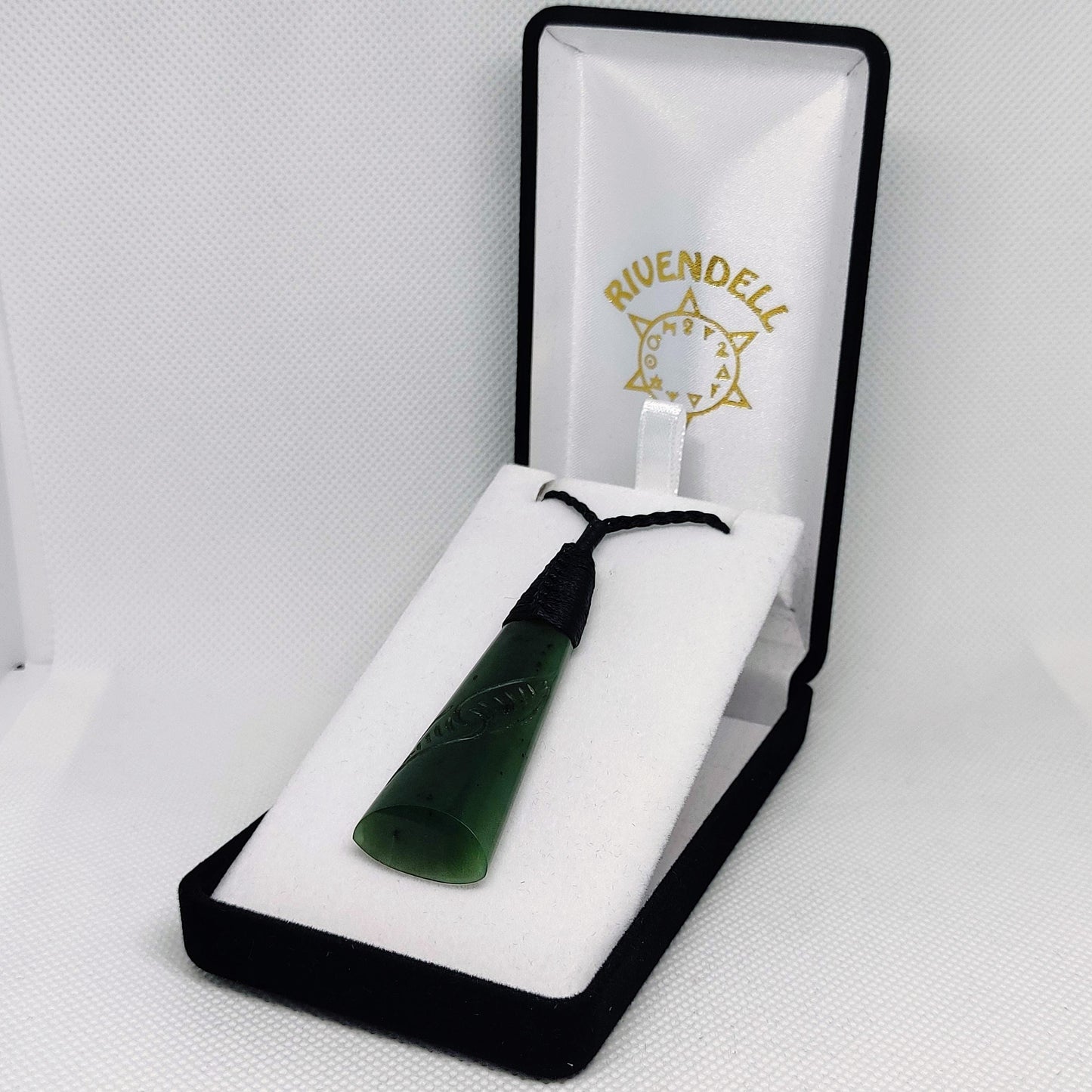Greenstone Toki Pendant 65x20mm with Whale Carving Detail - Rivendell Shop