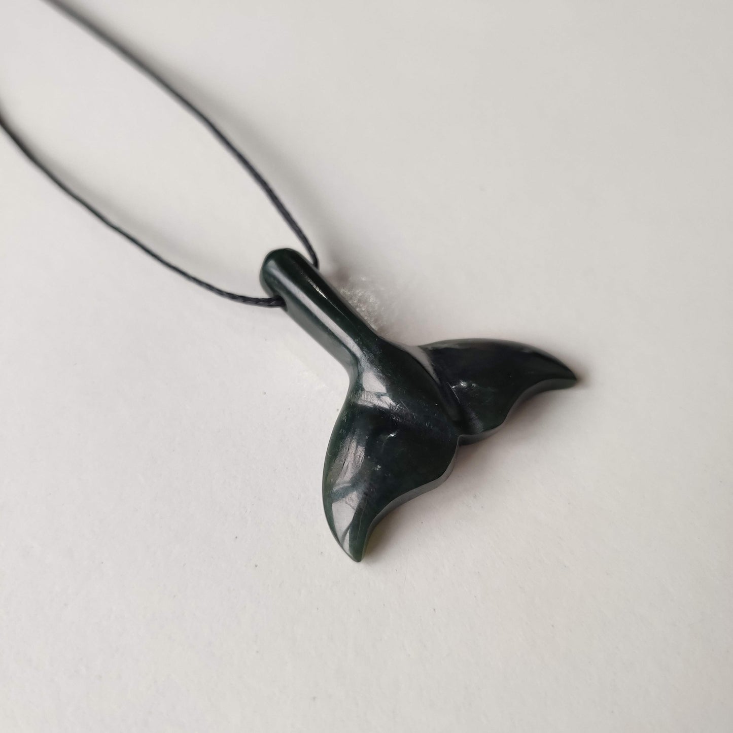 Greenstone Whale Tail Pendant - Rivendell Shop