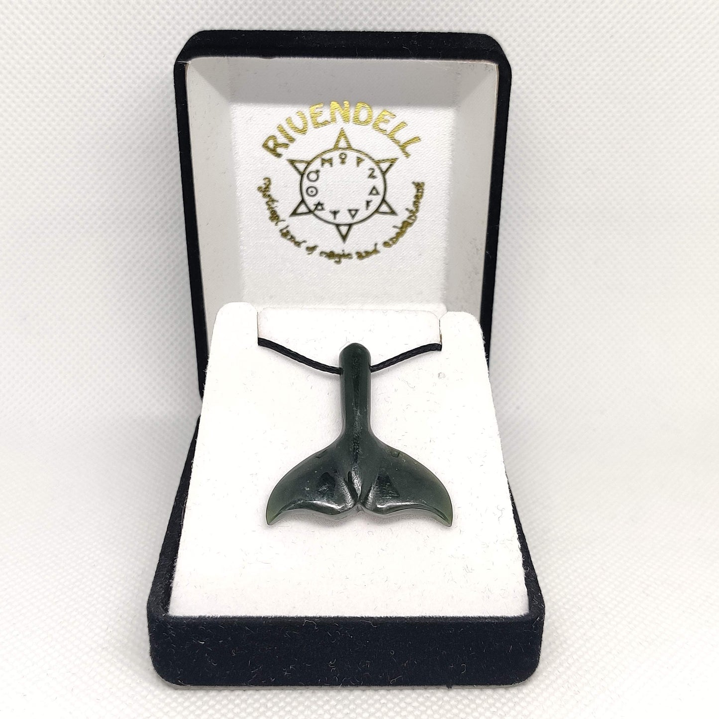 Greenstone Whale Tail Pendant - Rivendell Shop