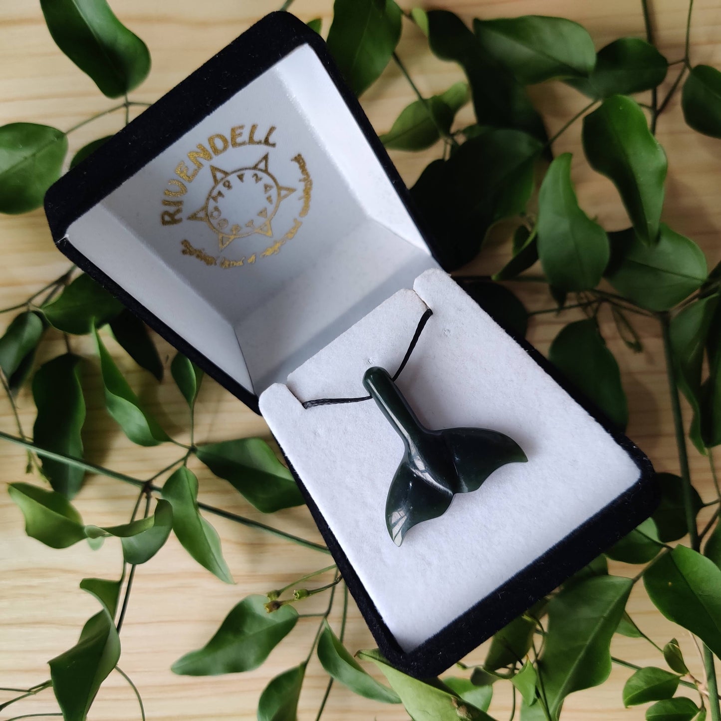 Greenstone Whale Tail Pendant - Rivendell Shop